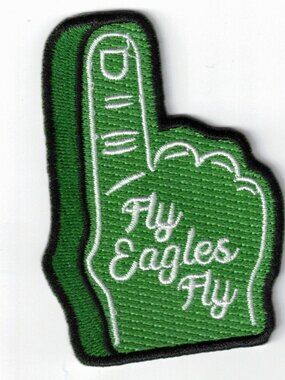 Philadelphia Eagles Fly #1 Foam Finger  3x2in Embroidered Iron / Sew-On Patch